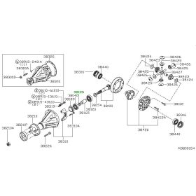   Differenciálmű csapágy külső hézagoló T=2.35 Nissan Patrol Y61 (2010<) gyári