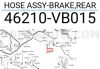 Fékcső hátsó fékhez Nissan Patrol Y61 gyári 