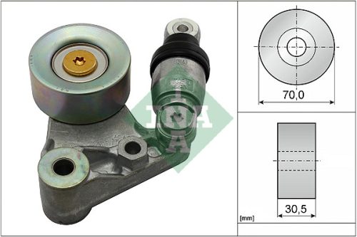 INA ribbed belt tensioner for Nissan Patrol Y61 ZD30 TD (2000–2006) aftermarket