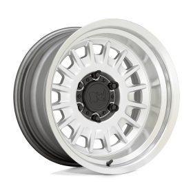   Alumínium felni 16x8 ET0 6x139,7 Gloss Silver W/ Mirror CUT Face & LIP Aliso Black Rhino