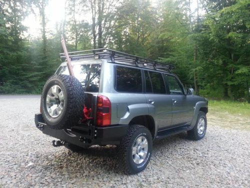 F4x4 kihajtható pótkerék tartó Nissan Patrol Y61