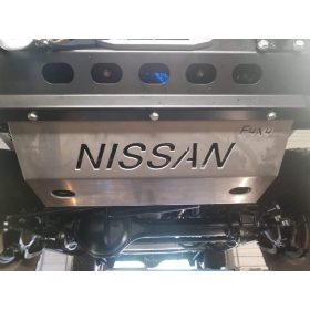   F4x4 alumínium kormányművédő haspáncél Nissan Patrol Y61 eredeti gyári lökhárítóhoz