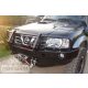 F4x4 Első csörlőtartós acél lökhárító + leszerelhető gallytörő rács Nissan Patrol Y61