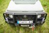 F4x4 Első csörlőtartós acél lökhárító lámpa kivágással + leszerelhető gallytörő rács Nissan Patrol Y60