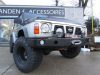 F4x4 Első csörlőtartós acél lökhárító lámpa kivágással Nissan Patrol Y60