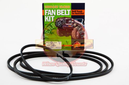 Fan belt kit power steering and A/C Nissan Patrol Y60 RD28T