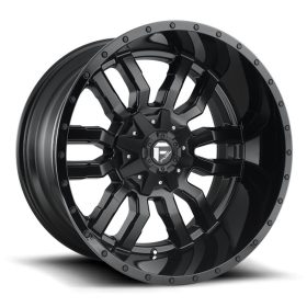   Alumínium felni 20x9 ET20 6x135/6x139,7 D596 Sledge Matte Black Gloss Black LIP Fuel