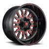 Aluminum rims 22x10 ET-19 6x135/6x139.7 D612 Stroke Gloss Black/Red Tinted Clear Fuel