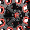 Aluminum rims 22x10 ET-19 6x135/6x139.7 D612 Stroke Gloss Black/Red Tinted Clear Fuel