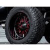 Aluminum rims 22x10 ET-19 6x135/6x139.7 D612 Stroke Gloss Black/Red Tinted Clear Fuel