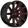 Alloy wheel 22x10 ET-19 6x139.7/6x135 D643 Contra Gloss Black/Candy Red Fuel