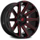 Alloy wheel 22x10 ET-19 6x139.7/6x135 D643 Contra Gloss Black/Candy Red Fuel