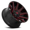 Alloy wheel 22x10 ET-19 6x139.7/6x135 D643 Contra Gloss Black/Candy Red Fuel