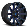 Aluminum rims 22x10 ET-19 6x135/6x139.7 D644 Contra Gloss Black/Blue Tinted Clear Fuel