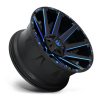 Aluminum rims 22x10 ET-19 6x135/6x139.7 D644 Contra Gloss Black/Blue Tinted Clear Fuel
