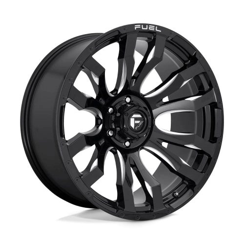 Aluminum rim 22x10 ET-18 6x139.7 D673 Blitz Gloss Black Milled Fuel