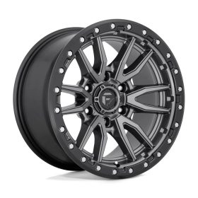   Alumínium felni 22x10 ET-13 6x139,7 D680 Rebel Matte GUN Metal Black Bead Ring Fuel