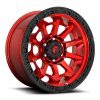 Alloy wheel 18x9 ET20 6x139.7 D695 Covert Candy RED Black Bead Ring Fuel
