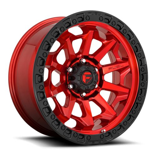 Alloy wheel 18x9 ET20 6x139.7 D695 Covert Candy RED Black Bead Ring Fuel