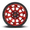 Alloy wheel 18x9 ET20 6x139.7 D695 Covert Candy RED Black Bead Ring Fuel