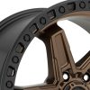 Alumínium felni 17x9 ET1 6x139,7 D699 Kicker 6 Matte Bronze Black Bead Ring Fuel