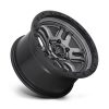 Aluminum rim 20x9 ET1 6x139.7 D701 Ammo Matte GUN Metal Black Bead Ring Fuel