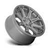 Aluminum rim 22x10 ET-18 6x139,7 D705 Siege Brushed GUN Metal Tinted Clear Fuel