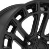 Aluminum rim 20x9 ET1 6x139.7 D718 Heater Matte Black Fuel