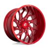 Aluminum rim 22x10 ET-18 6x139.7 D742 Runner Candy RED Milled Fuel