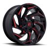Aluminum rims 20x9 ET20 6x135/6x139.7 D755 Reaction Gloss Black Milled W/ RED Tint Fuel