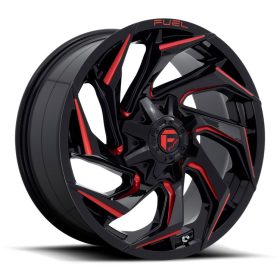   Alumínium felni 20x9 ET20 6x135/6x139,7 D755 Reaction Gloss Black Milled W/ RED Tint Fuel