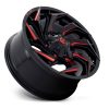 Aluminum rims 20x9 ET20 6x135/6x139.7 D755 Reaction Gloss Black Milled W/ RED Tint Fuel
