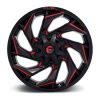 Aluminum rims 20x9 ET20 6x135/6x139.7 D755 Reaction Gloss Black Milled W/ RED Tint Fuel