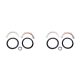 Steering ball seal kit with retaining plates and half shaft seal Nissan Patrol Y60 (left+right side)