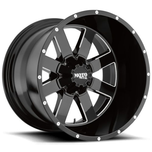 Aluminum rim 17x10 ET-24 6x135/6x139.7 MO962 Gloss Black Milled Moto Metal