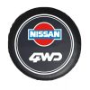 Pótkerék takaró fekete minta nélküli 82x30cm Nissan felirattal