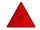 Trailing prism red triangle with 2 bolt